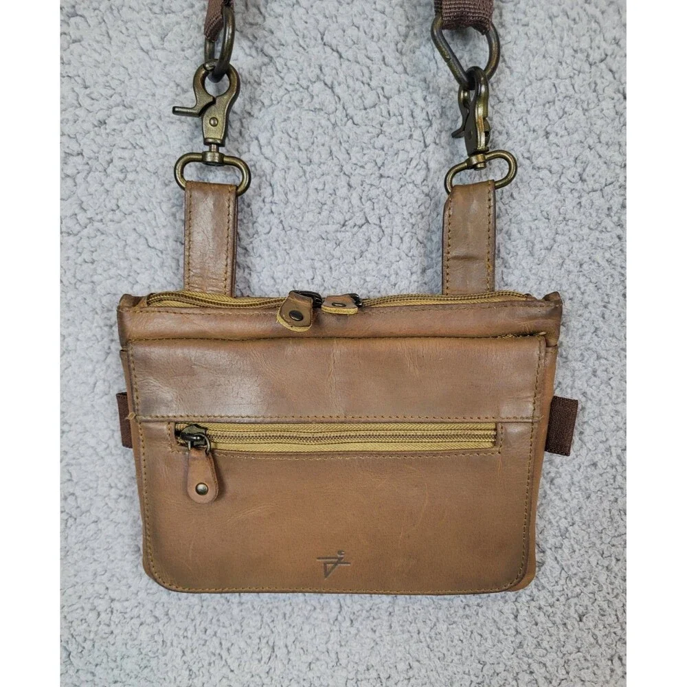 Juzar Tapal Leather Clip Waist Hip Belt Bag Crossbody Strap Unisex